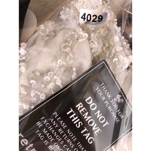 Retrofete Billie Dress Sleeveless Sequin Bodycon Knee Length Crystal White NWT M - Picture 14 of 16